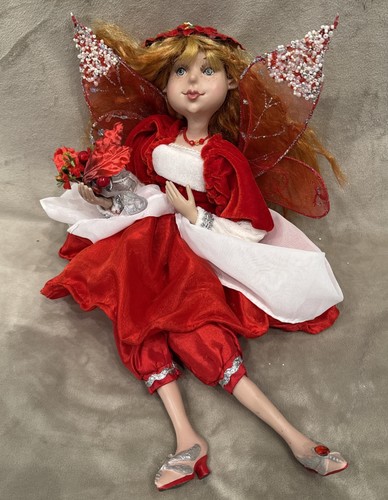 Bambola fata elfo poinsettia - bambola,