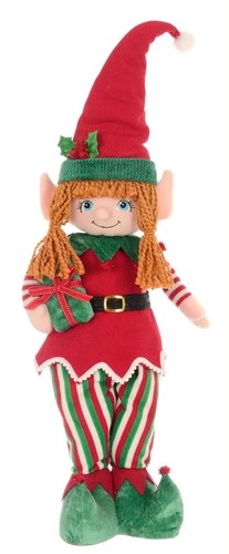 Elfo natale bambina alto 79 - elfo,