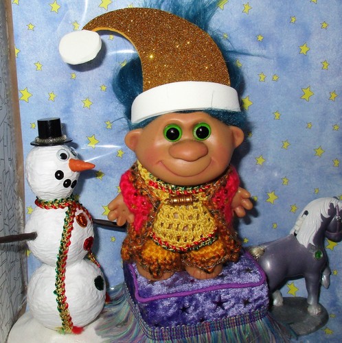 Santa elf troll bambola - elf, 3,5"